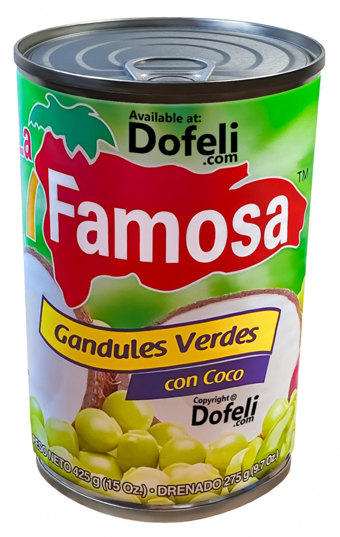 Guandules verdes with coconut, dominican recipe by La Famosa.
